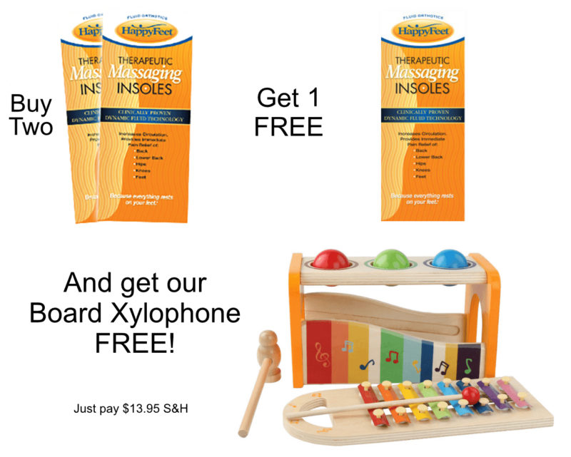 Buy Two get one Happy Feet + Xylophone free