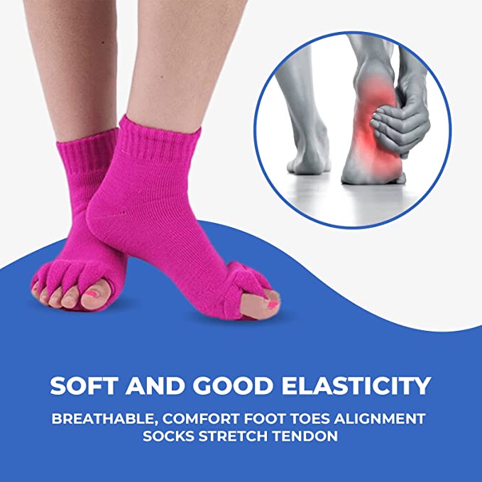 Breathable, Comfort foot toes alignment socks