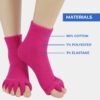 The Best Foot Alignment Socks with Toe Separators in Fuchsia Color